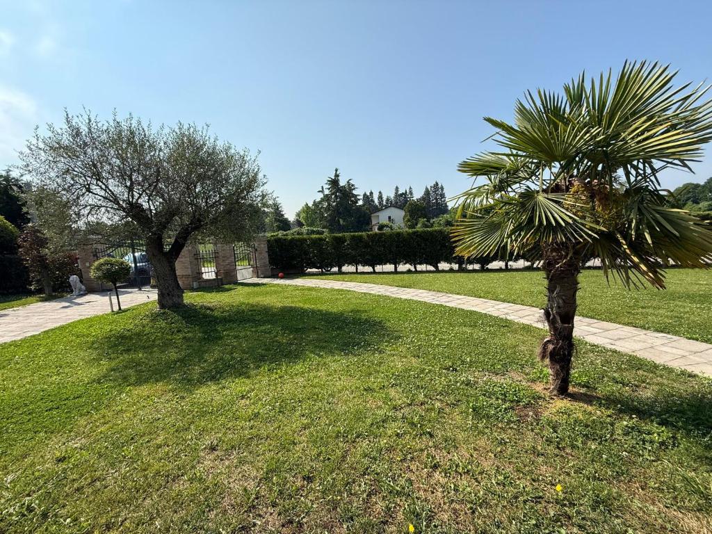 Parco e giardino privato della villa con piscina a Mestre vicino Venezia